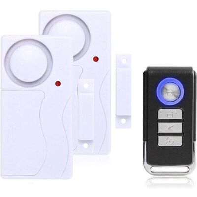 DPZO Alarma Para Puertas Y Ventanas: Alarma Antirrobo Inalámbrica Con Mando A Distancia, Fácil Instalación, 105 Db De Potencia (incluye 2 Alarmas Y 1 Mando A Distancia). DPZO Alarma Para Puertas Y Ventanas: Alarma Antirrobo Inalámbrica Con Mando A Distancia, Fácil Instalación, 105 Db De Potencia (incluye 2 Alarmas Y 1 Mando A Distancia).