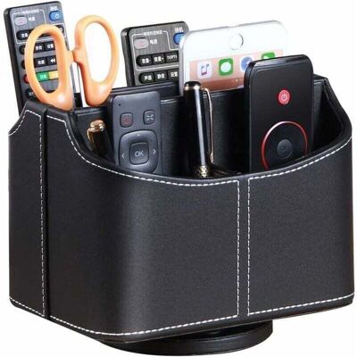 OEM Soporte Giratorio Para Mando A Distancia, Xu, Organizador Multimedia Con 5 Compartimentos, Organizador De Escritorio Multifuncional De Piel Sintética, Almacenamiento Para Mandos A Distancia, Ipad, Tel OEM Soporte Giratorio Para Mando A Distancia, Xu, Organizador Multimedia Con 5 Compartimentos, Organizador De Escritorio Multifuncional De Piel Sintética, Almacenamiento Para Mandos A Distancia, Ipad, Tel
