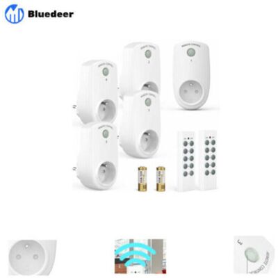 SANS MARQUE Conjunto De 5 Enchufes Programables, Control Remoto Inalámbrico, Con 2 Mandos A Distancia Y 2 Pilas Incluidas, Alcance Externo De 30 M, Función De Encendido/apagado. SANS MARQUE Conjunto De 5 Enchufes Programables, Control Remoto Inalámbrico, Con 2 Mandos A Distancia Y 2 Pilas Incluidas, Alcance Externo De 30 M, Función De Encendido/apagado.