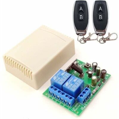 OEM Interruptor Remoto Inalámbrico De 2 Canales A 433 Mhz, Receptor De Relé De Ca 220 V Con 2 Mandos A Distancia. Alcance De Control De Hasta 50 M (sin Obstáculos). OEM Interruptor Remoto Inalámbrico De 2 Canales A 433 Mhz, Receptor De Relé De Ca 220 V Con 2 Mandos A Distancia. Alcance De Control De Hasta 50 M (sin Obstáculos).