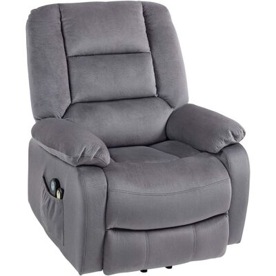 NORTHIX Sillón De Tv Con Ayuda Para Levantarse, Función De Calor Y Masaje, Mando A Distancia Y Bolsillo Lateral, Gris Oscuro NORTHIX Sillón De Tv Con Ayuda Para Levantarse, Función De Calor Y Masaje, Mando A Distancia Y Bolsillo Lateral, Gris Oscuro