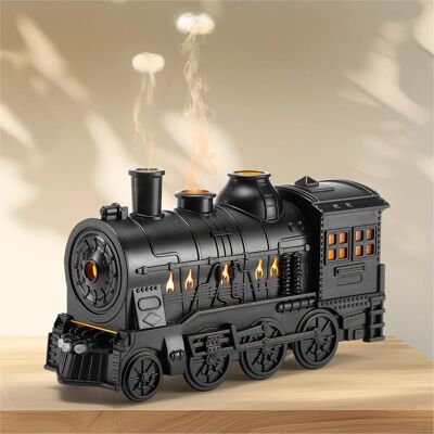 FORIOUS Difusor Con Forma De Tren (300 Ml) Con Dos Modos De Pulverización, Función De Apagado Automático Y Mando A Distancia (negro). FORIOUS Difusor Con Forma De Tren (300 Ml) Con Dos Modos De Pulverización, Función De Apagado Automático Y Mando A Distancia (negro).