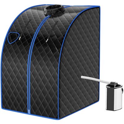 HELLOSHOP26 Cabina De Sauna Plegable Portátil 78 X 87 X 101 Cm Con Mando A Distancia 9 Niveles De Temperatura Ambiente Acogedor Aluminio Negro 200010959 HELLOSHOP26 Cabina De Sauna Plegable Portátil 78 X 87 X 101 Cm Con Mando A Distancia 9 Niveles De Temperatura Ambiente Acogedor Aluminio Negro 200010959