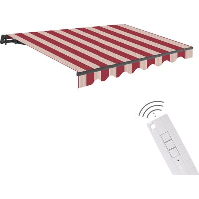 WASABI Toldo Motorizado Retráctil 3x2,5 Beige Y Granate – Mando A Distancia WASABI Toldo Motorizado Retráctil 3x2,5 Beige Y Granate – Mando A Distancia