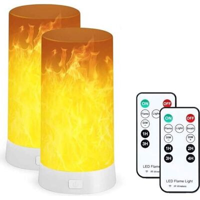 OEM Dos Juegos De Luces Led Con Forma De Llama, Con Mando A Distancia, Recargables Por Usb E Impermeables. OEM Dos Juegos De Luces Led Con Forma De Llama, Con Mando A Distancia, Recargables Por Usb E Impermeables.
