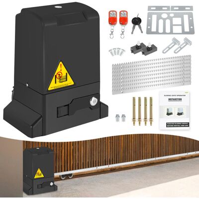 Wolketon Motor Para Puertas Correderas 370w Hasta 800 Kg, Motor Eléctrico Para Portones Con 2 Llaves Y Mando A Distancia, Automatismo Para Portones - Negro Wolketon Motor Para Puertas Correderas 370w Hasta 800 Kg, Motor Eléctrico Para Portones Con 2 Llaves Y Mando A Distancia, Automatismo Para Portones - Negro