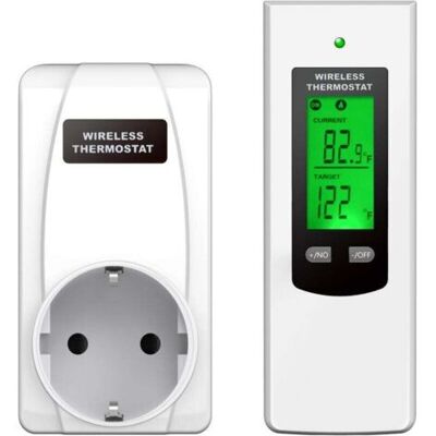 OEM Enchufe Termostático Con Mando A Distancia, 3680 W, 16 V, Blanco OEM Enchufe Termostático Con Mando A Distancia, 3680 W, 16 V, Blanco