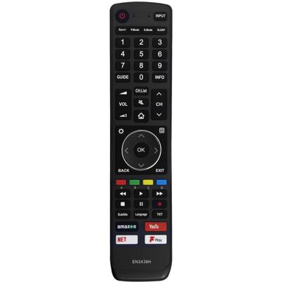 OEM Mando A Distancia De Repuesto En3x39h Para Televisores H50u7auk De 50, 55 Y 65 Pulgadas (modelo U7a). OEM Mando A Distancia De Repuesto En3x39h Para Televisores H50u7auk De 50, 55 Y 65 Pulgadas (modelo U7a).