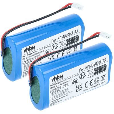Vhbw 2x Batería Compatible Con Spektrum Transmisor Dx8, Dx9, Dx7s Mando A Distancia, Control Remoto (2600 Mah, 7,4 V, Li-ion) Vhbw 2x Batería Compatible Con Spektrum Transmisor Dx8, Dx9, Dx7s Mando A Distancia, Control Remoto (2600 Mah, 7,4 V, Li-ion)
