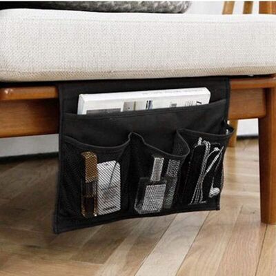 DPZO Organizador De Mesilla De Noche - 4 Bolsillos - Para Cama O Sofá - Bolsa De Almacenamiento Colgante - Estuche Para Libros, Teléfono, Gafas, Mando A Distancia - Negro DPZO Organizador De Mesilla De Noche - 4 Bolsillos - Para Cama O Sofá - Bolsa De Almacenamiento Colgante - Estuche Para Libros, Teléfono, Gafas, Mando A Distancia - Negro