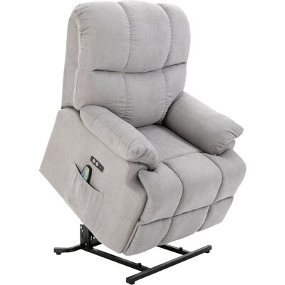 TORMATOR Sillón Con Función De Elevación, Sillón De Masaje, Sillón Reclinable Con Puerto Usb, Sillón Para Tv Con Mando A Distancia, Bolsillo Lateral, Sillón Reclinable Para Tv Con Aspecto De Terciopelo, Gris TORMATOR Sillón Con Función De Elevación, Sillón De Masaje, Sillón Reclinable Con Puerto Usb, Sillón Para Tv Con Mando A Distancia, Bolsillo Lateral, Sillón Reclinable Para Tv Con Aspecto De Terciopelo, Gris