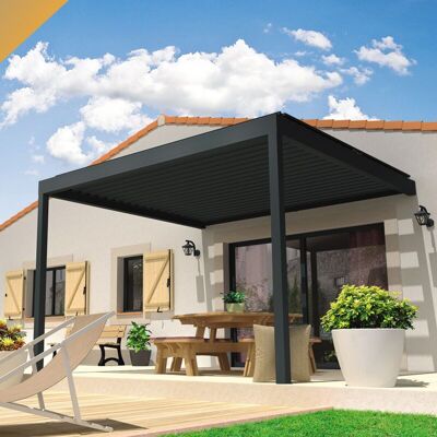 Intersun Pérgola bioclimática - 4m x 4.613m - Aluminio, LED, Europa Intersun Pérgola bioclimática - 4m x 4.613m - Aluminio, LED, Europa