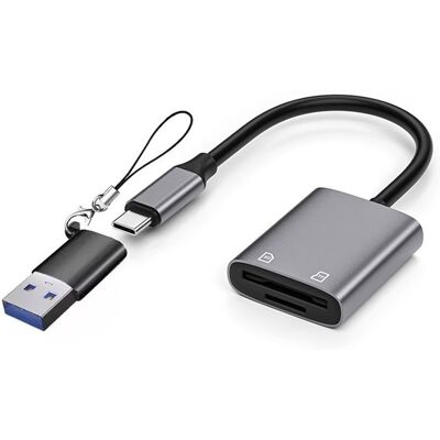 OEM Lector De Tarjetas Usb-c - Compatible Con Tarjetas Sd Y Tf - Carcasa De Metal - Para Smartphone Y Ordenador - 1 Unidad OEM Lector De Tarjetas Usb-c - Compatible Con Tarjetas Sd Y Tf - Carcasa De Metal - Para Smartphone Y Ordenador - 1 Unidad