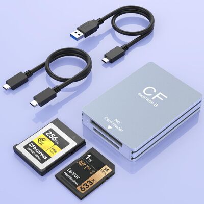 OEM Lector De Tarjetas Cfexpress Tipo B Y Sd 2 En 1, Usb 3.1 (gen 2) De 10 Gbps, Adaptador Cf Express Tipo B Con Cable Usb-a Y Usb-c, Compatible Con Windows, Mac, Linux Y Android. OEM Lector De Tarjetas Cfexpress Tipo B Y Sd 2 En 1, Usb 3.1 (gen 2) De 10 Gbps, Adaptador Cf Express Tipo B Con Cable Usb-a Y Usb-c, Compatible Con Windows, Mac, Linux Y Android.