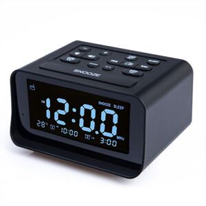 Ymyny - Radio Despertador Digital Con Cargador Usb Doble Para Dormitorio, Volumen Y Brillo De Alarma Ajustables (negro) Fliti Ymyny - Radio Despertador Digital Con Cargador Usb Doble Para Dormitorio, Volumen Y Brillo De Alarma Ajustables (negro) Fliti