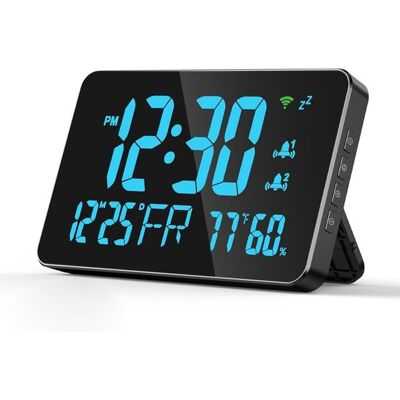OEM Reloj Despertador Digital Con Termómetro E Higrómetro Reloj Inteligente Wi-fi Para Dormitorio Y Oficina OEM Reloj Despertador Digital Con Termómetro E Higrómetro Reloj Inteligente Wi-fi Para Dormitorio Y Oficina