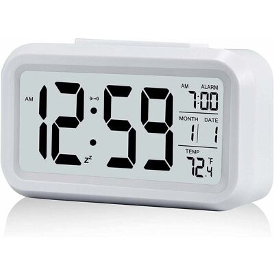 OEM Reloj Despertador Digital Silencioso A Pilas Para Niños Y Adultos, Pantalla Led Grande, Indicador De Temperatura, Calendario (blanco) OEM Reloj Despertador Digital Silencioso A Pilas Para Niños Y Adultos, Pantalla Led Grande, Indicador De Temperatura, Calendario (blanco)