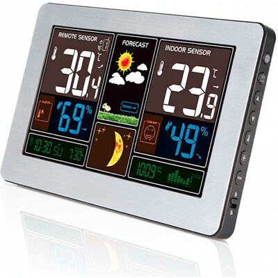 OEM Estación Meteorológica Inalámbrica 3 En 1: Termómetro, Higrómetro, Barómetro, Usb/pilas. Temperatura, Humedad, Presión, Pronóstico, Calendario, Fases Lunares, Despertador. OEM Estación Meteorológica Inalámbrica 3 En 1: Termómetro, Higrómetro, Barómetro, Usb/pilas. Temperatura, Humedad, Presión, Pronóstico, Calendario, Fases Lunares, Despertador.