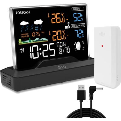 OEM Estación Meteorológica Inalámbrica Rf Para El Hogar Con Termómetro, Higrómetro Y Despertador. OEM Estación Meteorológica Inalámbrica Rf Para El Hogar Con Termómetro, Higrómetro Y Despertador.