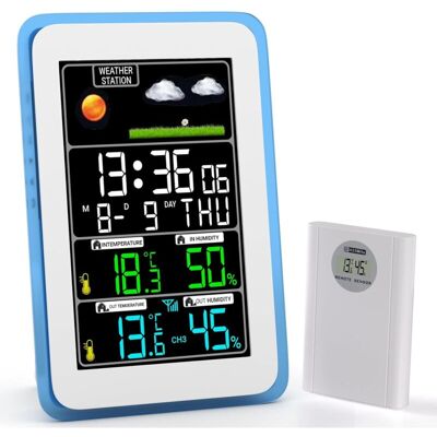OEM Estación Meteorológica Inalámbrica Para Interiores Y Exteriores, Termómetro, Higrómetro Y Barómetro Para Interiores Y Exteriores Con Sensor Led, Pantalla Retroiluminada, Reloj Y 10 Funciones En Una. OEM Estación Meteorológica Inalámbrica Para Interiores Y Exteriores, Termómetro, Higrómetro Y Barómetro Para Interiores Y Exteriores Con Sensor Led, Pantalla Retroiluminada, Reloj Y 10 Funciones En Una.