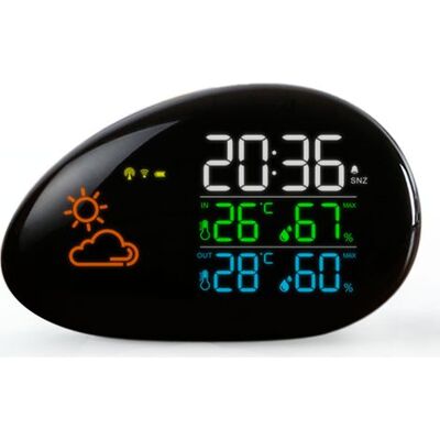 OEM Estación Meteorológica Radiocontrolada De 153x97x61 Mm Con Sensores Exteriores E Interiores, Temperatura, Pronóstico Del Tiempo, Humedad, Pantalla Led A Color, Reloj Y Despertador. OEM Estación Meteorológica Radiocontrolada De 153x97x61 Mm Con Sensores Exteriores E Interiores, Temperatura, Pronóstico Del Tiempo, Humedad, Pantalla Led A Color, Reloj Y Despertador.