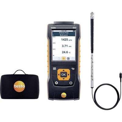 Anemómetro Testo 440 - Compacto, Bluetooth, Temperatura hasta +1370°C Anemómetro Testo 440 - Compacto, Bluetooth, Temperatura hasta +1370°C