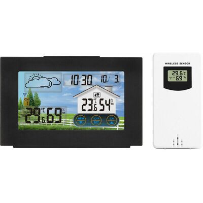 OEM Estación Meteorológica Digital Con Sensor Exterior, Despertador Inalámbrico, Pantalla Lcd A Color, Puerto De Carga Usb, Reloj Despertador, Pronóstico Del Tiempo, Temperatura, Barómetro, Monitor De Hum OEM Estación Meteorológica Digital Con Sensor Exterior, Despertador Inalámbrico, Pantalla Lcd A Color, Puerto De Carga Usb, Reloj Despertador, Pronóstico Del Tiempo, Temperatura, Barómetro, Monitor De Hum