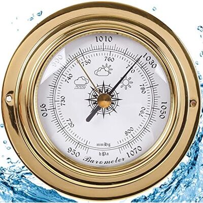 OEM Estación Meteorológica Con Termómetro E Higrómetro, Caja De Latón De 98 Mm (3,8 Pulgadas), Reloj De Mareas, Pronóstico Del Tiempo, Accesorio Para Barcos, No Requiere Pilas, Para Interiores, Exteriores OEM Estación Meteorológica Con Termómetro E Higrómetro, Caja De Latón De 98 Mm (3,8 Pulgadas), Reloj De Mareas, Pronóstico Del Tiempo, Accesorio Para Barcos, No Requiere Pilas, Para Interiores, Exteriores