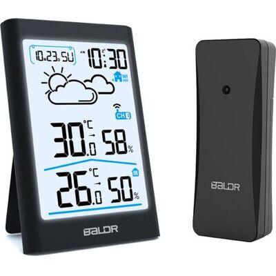 OEM Medidor De Temperatura Y Humedad Para Interiores Y Exteriores, Estación Meteorológica Inalámbrica, Pantalla Lcd Grande, Pronóstico Del Tiempo, Reloj Despertador Electrónico (negro) OEM Medidor De Temperatura Y Humedad Para Interiores Y Exteriores, Estación Meteorológica Inalámbrica, Pantalla Lcd Grande, Pronóstico Del Tiempo, Reloj Despertador Electrónico (negro)