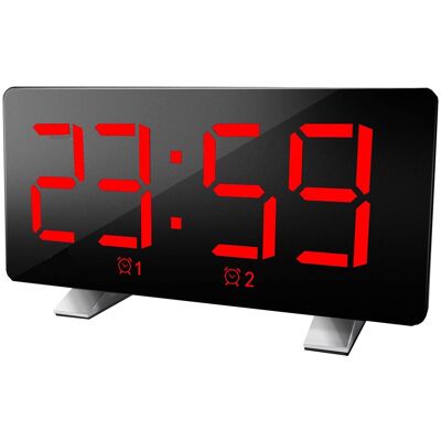 OEM Reloj Despertador Led Polifónico Dual Con Pantalla Grande - Rojo OEM Reloj Despertador Led Polifónico Dual Con Pantalla Grande - Rojo