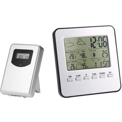 OEM Termómetro, Higrómetro Y Reloj Lcd Digital Con Estación Meteorológica Lcd OEM Termómetro, Higrómetro Y Reloj Lcd Digital Con Estación Meteorológica Lcd