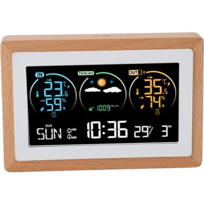 OEM Estación Meteorológica, Termómetro Digital Inalámbrico Ajustable Para El Hogar, Pantalla A Color Grande, Reloj Meteorológico Digital Para Uso Interior Y Exterior. OEM Estación Meteorológica, Termómetro Digital Inalámbrico Ajustable Para El Hogar, Pantalla A Color Grande, Reloj Meteorológico Digital Para Uso Interior Y Exterior.