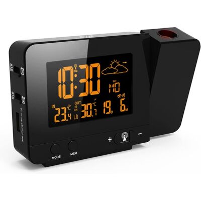 OEM Reloj Despertador Con Proyección Inalámbrica 2 En 1 Y Estación Meteorológica: Reloj Despertador Con Proyección De Techo, Reloj Con Proyección De Techo Y Pared Para Niños, Reloj Despertador Con Proyecc OEM Reloj Despertador Con Proyección Inalámbrica 2 En 1 Y Estación Meteorológica: Reloj Despertador Con Proyección De Techo, Reloj Con Proyección De Techo Y Pared Para Niños, Reloj Despertador Con Proyecc