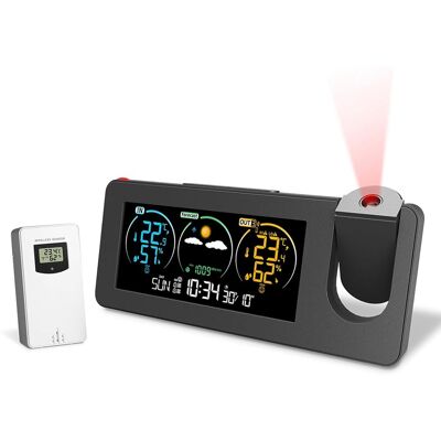 OEM Estación Meteorológica Inalámbrica Con Sensor, Pronóstico Del Tiempo, Visualización De Temperatura Y Humedad, Presión Atmosférica, Color, Puesta De Sol Y Fase Lunar (un Juego). OEM Estación Meteorológica Inalámbrica Con Sensor, Pronóstico Del Tiempo, Visualización De Temperatura Y Humedad, Presión Atmosférica, Color, Puesta De Sol Y Fase Lunar (un Juego).