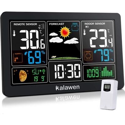 OEM Estación Meteorológica Con Sensor Interior Y Exterior, Despertador Digital Inalámbrico Msf, Barómetro, Temperatura, Monitor De Humedad, Pronóstico Del Tiempo Para Jardín OEM Estación Meteorológica Con Sensor Interior Y Exterior, Despertador Digital Inalámbrico Msf, Barómetro, Temperatura, Monitor De Humedad, Pronóstico Del Tiempo Para Jardín