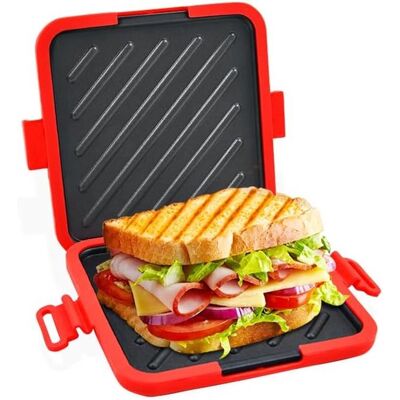 OEM Sandwichera Para Microondas - Con Tecnología Heatwave Para Un Resultado Crujiente - Revestimiento Antiadherente - Apta Para Lavavajillas - Roja OEM Sandwichera Para Microondas - Con Tecnología Heatwave Para Un Resultado Crujiente - Revestimiento Antiadherente - Apta Para Lavavajillas - Roja