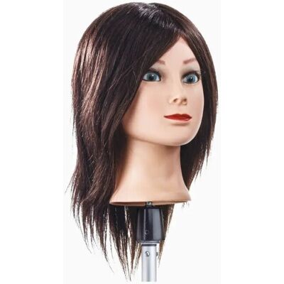 OEM Xanitalia - Cabeza De Peluquería - Cabello Natural - Largo Medio - Castaño Oscuro OEM Xanitalia - Cabeza De Peluquería - Cabello Natural - Largo Medio - Castaño Oscuro