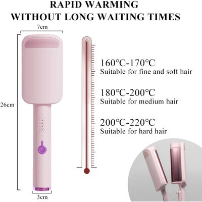 OEM Rizador Ondulado De 32 Mm Para Rizos Anchos, Apto Para Todo Tipo De Cabello, Color Rosa. OEM Rizador Ondulado De 32 Mm Para Rizos Anchos, Apto Para Todo Tipo De Cabello, Color Rosa.