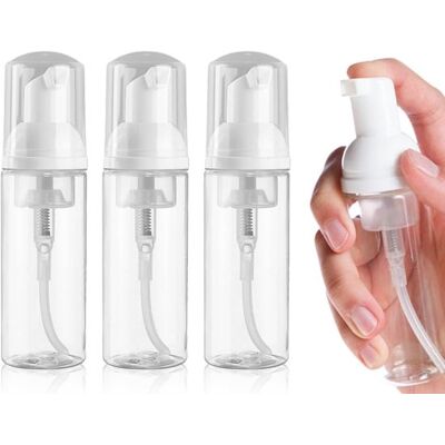 OEM Paquete De 3, Bomba De Espuma Vacía Transparente, Botella Dispensadora Portátil, Envase Recargable, Botellas De Viaje Champú Cosméticos (50 Ml) OEM Paquete De 3, Bomba De Espuma Vacía Transparente, Botella Dispensadora Portátil, Envase Recargable, Botellas De Viaje Champú Cosméticos (50 Ml)