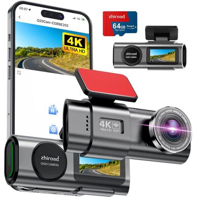 OEM Cámara De Salpicadero Para Coche, Cámara 4k Con Pantalla Ips De 1,47", Gran Angular De 170°, Wifi Y App, Visión Nocturna, Tarjeta Sd De 64 Gb, Wdr, Sensor G, Modo De Aparcamiento De 24 Horas, Grabació OEM Cámara De Salpicadero Para Coche, Cámara 4k Con Pantalla Ips De 1,47", Gran Angular De 170°, Wifi Y App, Visión Nocturna, Tarjeta Sd De 64 Gb, Wdr, Sensor G, Modo De Aparcamiento De 24 Horas, Grabació