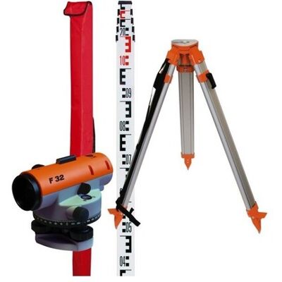 OEM Kit De Nivelación F32 - 1 Nivel + 1 Mira + 1 Trípode De Aluminio - Nedo OEM Kit De Nivelación F32 - 1 Nivel + 1 Mira + 1 Trípode De Aluminio - Nedo