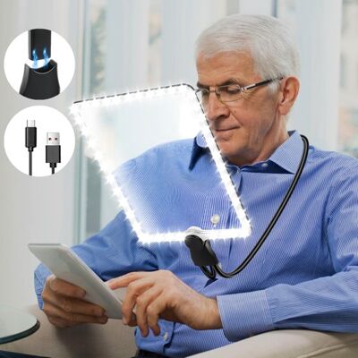 OEM Lupa De Lectura,lupa Led Recargable,aumento De 5x,batería De 1000 Mah,50 Led Regulables,para Colgar/usar En La Mano/con Trípode OEM Lupa De Lectura,lupa Led Recargable,aumento De 5x,batería De 1000 Mah,50 Led Regulables,para Colgar/usar En La Mano/con Trípode