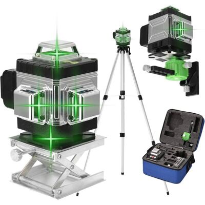 OEM Nivel Láser De 360°, Nivel Láser Autonivelante 4d De 16 Líneas Y 3° Con Batería, Plataforma Elevadora, Trípode Y Control Remoto. OEM Nivel Láser De 360°, Nivel Láser Autonivelante 4d De 16 Líneas Y 3° Con Batería, Plataforma Elevadora, Trípode Y Control Remoto.