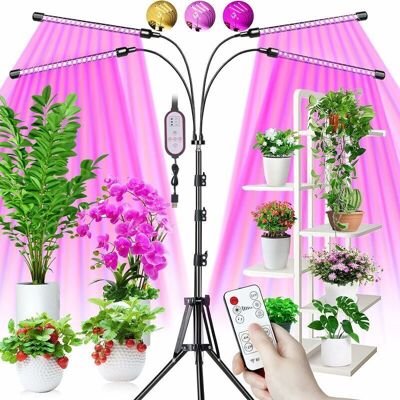 OEM Lámpara De Cultivo - 80 Led - 4 Cabezales - Espectro Completo - Con Trípode - 10 Niveles De Intensidad Regulables - 3 Modos De Temporizador OEM Lámpara De Cultivo - 80 Led - 4 Cabezales - Espectro Completo - Con Trípode - 10 Niveles De Intensidad Regulables - 3 Modos De Temporizador