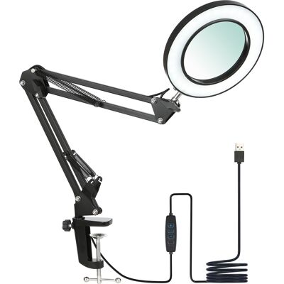 OEM Soporte De Mesa Flexible Con Aumento De 8x, Brazo Articulado, Led Regulable, 3 Modos De Color Y 10 Niveles De Brillo, Ideal Para Leer, Trabajar Y Estudiar. OEM Soporte De Mesa Flexible Con Aumento De 8x, Brazo Articulado, Led Regulable, 3 Modos De Color Y 10 Niveles De Brillo, Ideal Para Leer, Trabajar Y Estudiar.