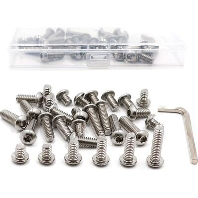 OEM Juego De 30 Tornillos De 1/4" Con Llave Ajustable, Cabeza Hexagonal En Caja De Plástico, Adaptador Para Cámara, Trípode, Jaula, Placa Base. OEM Juego De 30 Tornillos De 1/4" Con Llave Ajustable, Cabeza Hexagonal En Caja De Plástico, Adaptador Para Cámara, Trípode, Jaula, Placa Base.
