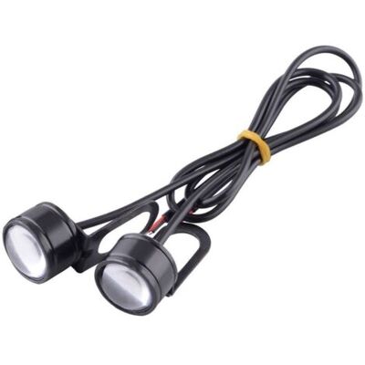FOCTRO 2 Piezas/pares De Luces Led Strobe Para Motocicleta "eagle Eye Flash", 12 V, Luz De Freno, Carcasa De Aluminio, Luz Blanca FOCTRO 2 Piezas/pares De Luces Led Strobe Para Motocicleta "eagle Eye Flash", 12 V, Luz De Freno, Carcasa De Aluminio, Luz Blanca