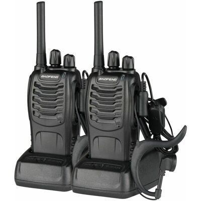 OEM Bf-88e Walkie-talkie De 1500 Mah Con Batería De Larga Duración, Estándar Europeo, Color Negro, 2 Unidades OEM Bf-88e Walkie-talkie De 1500 Mah Con Batería De Larga Duración, Estándar Europeo, Color Negro, 2 Unidades