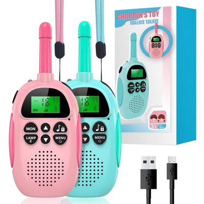 OEM Talkies-walkies Pour Enfants, Vox Rechargeables, Radio Bidirectionnelle 16 Canaux, Écran Lcd Rétroéclairé, Lampe Torche, Portée De 3 Km, Parfaits Pour Les Aventures En Plein Air, Le Camping, La Randon OEM Talkies-walkies Pour Enfants, Vox Rechargeables, Radio Bidirectionnelle 16 Canaux, Écran Lcd Rétroéclairé, Lampe Torche, Portée De 3 Km, Parfaits Pour Les Aventures En Plein Air, Le Camping, La Randon