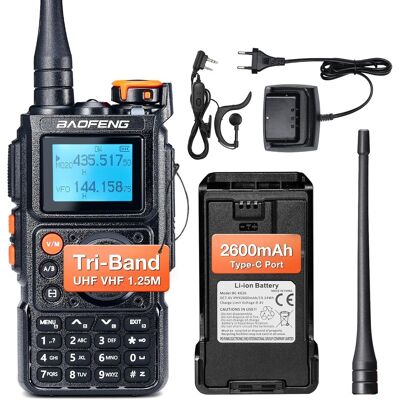 OEM Walkie-talkie Tribanda K6, Radioaficionado De Alta Potencia De 6 W, Multibanda Uhf/vhf/fm/aire, Batería De 2600 Mah, Carga Usb-c, 999 Canales, Copia De Frecuencia Inalámbrica, Frecuencia Repetidora In OEM Walkie-talkie Tribanda K6, Radioaficionado De Alta Potencia De 6 W, Multibanda Uhf/vhf/fm/aire, Batería De 2600 Mah, Carga Usb-c, 999 Canales, Copia De Frecuencia Inalámbrica, Frecuencia Repetidora In